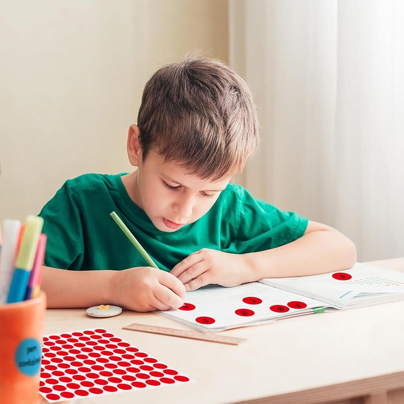 Aurtho 2000 Pcs 3/4" Garage Sale Price Stickers Sheets, Red Yard Sale Price Stickers, Round Color Coding Labels, Circle Dot Sticker for Home Decorative, Office, Classroom, Papers Etc - Image 5
